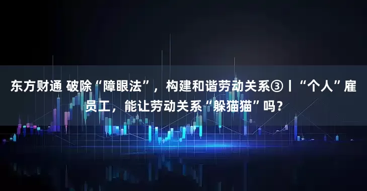 东方财通 破除“障眼法”，构建和谐劳动关系③丨“个人”雇员工，能让劳动关系“躲猫猫”吗？